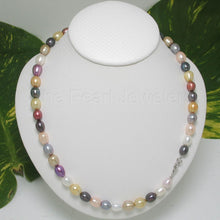 Load image into Gallery viewer, Multi-Color Freshwater Pearl Necklace – .925 Silver Clasp