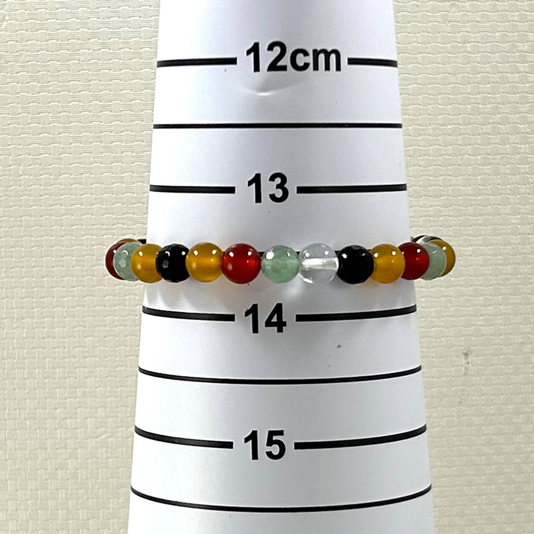 6mm Multicolor Agate Stretch Bracelet