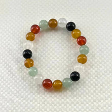 Load image into Gallery viewer, 8mm Multicolor Agate Stretch Beaded Bracelet