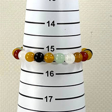 Load image into Gallery viewer, 8mm Multicolor Agate Stretch Beaded Bracelet