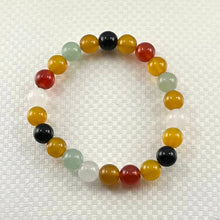 Load image into Gallery viewer, 8mm Multicolor Agate Stretch Beaded Bracelet