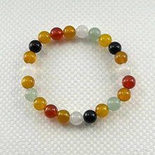 Load image into Gallery viewer, 8mm Multicolor Agate Stretch Beaded Bracelet