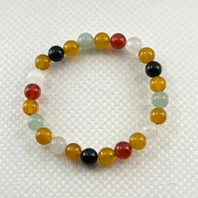 Load image into Gallery viewer, 8mm Multicolor Agate Stretch Beaded Bracelet