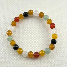 Load image into Gallery viewer, 8mm Multicolor Agate Stretch Beaded Bracelet