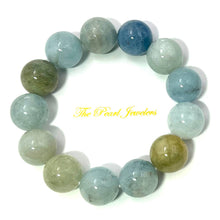 Load image into Gallery viewer, 14mm Multicolor Aquamarine Beads Stretchy Bracelet