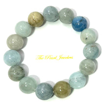 Load image into Gallery viewer, 14mm Multicolor Aquamarine Beads Stretchy Bracelet