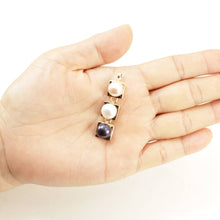 Load image into Gallery viewer, Peach, White &amp; Black Pearl Pendant – 14k Yellow Gold