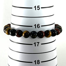 Load image into Gallery viewer, 8mm Multicolor Tiger Eye Gemstone Stretch Bracelet