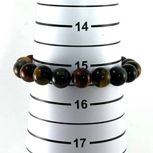 Load image into Gallery viewer, 10mm Multicolor Tiger Eye Gemstone Stretch Bracelet