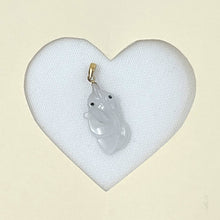 Load image into Gallery viewer, Natural Jadeite 14k Yellow Gold Bale Hand-Carved Goldfish Pendant Necklace