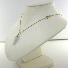 Load image into Gallery viewer, Natural Jadeite 14k Yellow Gold Bale Hand-Carved Goldfish Pendant Necklace