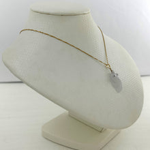 Load image into Gallery viewer, Natural Jadeite 14k Yellow Gold Bale Hand-Carved Goldfish Pendant Necklace