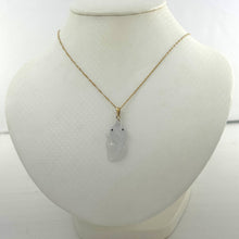 Load image into Gallery viewer, Natural Jadeite 14k Yellow Gold Bale Hand-Carved Goldfish Pendant Necklace
