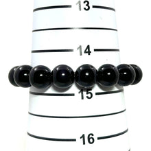 Load image into Gallery viewer, 10mm Black Obsidian Gemstone Stretch Bracelet