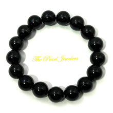 Load image into Gallery viewer, 10mm Black Obsidian Gemstone Stretch Bracelet