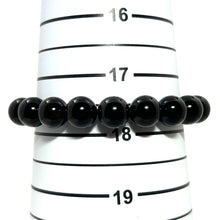 Load image into Gallery viewer, 10mm Black Obsidian Gemstone Stretch Bracelet