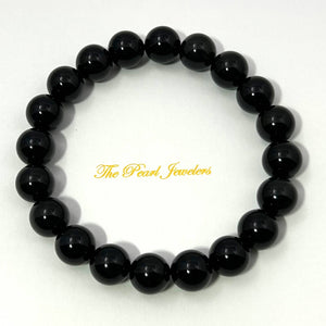 10mm Black Obsidian Gemstone Stretch Bracelet