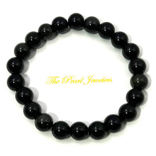 Load image into Gallery viewer, 8mm Black Obsidian Gemstone Stretch Bracelet