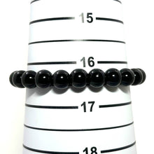 Load image into Gallery viewer, 8mm Black Obsidian Gemstone Stretch Bracelet