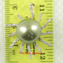 Load image into Gallery viewer, 14k Yellow Gold &amp; 42-Diamond Tahitian Ocean Sun Ray Pendant