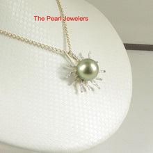 Load image into Gallery viewer, 14k Yellow Gold &amp; 42-Diamond Tahitian Ocean Sun Ray Pendant