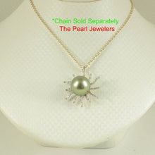 Load image into Gallery viewer, 14k Yellow Gold &amp; 42-Diamond Tahitian Ocean Sun Ray Pendant