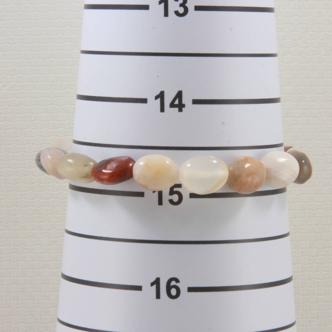 8x10mm Oval Multi-Color Agate Endless Bracelet