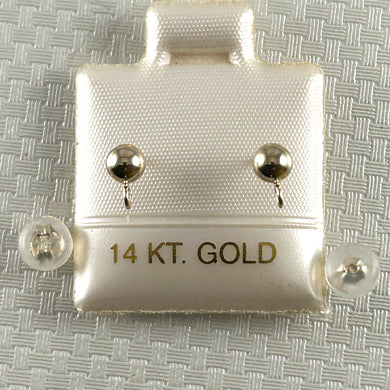 P1504-1602-14K-Yellow-Gold-4mm-Ball-Stud-Earrings-Finding-Perfect-For-DIY