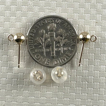 Load image into Gallery viewer, P1504-1602-14K-Yellow-Gold-4mm-Ball-Stud-Earrings-Finding-Perfect-For-DIY