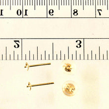 Load image into Gallery viewer, Pair of 14K Solid Yellow Gold Post &amp; Backing for Stud Earrings