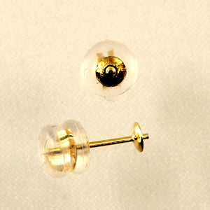 Pair of 14K Solid Yellow Gold Post & Backing for Stud Earrings