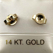 Load image into Gallery viewer, Pair of 14K Solid Yellow Gold 6.3mm Ear Backs for Stud Earrings