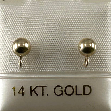 P1566-14K-Yellow-Gold-4mm-Ball-Stud-Earrings-Finding-Perfect-For-DIY