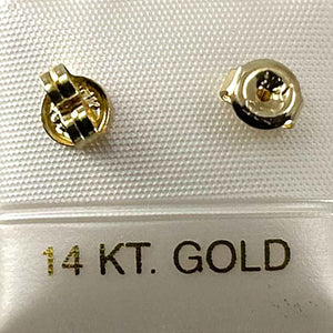 Pair of 14K Yellow Gold 5.8mm Ear Backs for Stud Earrings