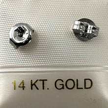 Load image into Gallery viewer, Pair of 14K Solid White Gold 5.8mm Ear Backs for Stud Earrings