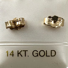 Load image into Gallery viewer, P1598-Pair-14k-Gold-Earrings-Backing-Good-for-Stud-Earrings-DIY