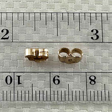 Load image into Gallery viewer, Pair of 14K Solid Yellow Gold 7mm Ear Backs for Stud Earrings