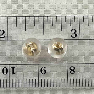 Pair of 14K Yellow Gold 6.2mm Silicone Ear Backs