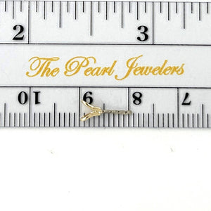 14K Yellow Gold Rabbit-Ear V-Shaped Screw Bail for Pendants