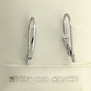 Pair of Rhodium Over Sterling Silver .925 Plain Leverback Findings