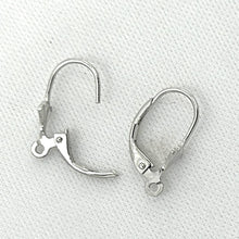 Load image into Gallery viewer, Pair of Rhodium Over Sterling Silver 925 Fleur De Lis Leverback Findings