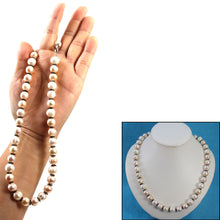 Load image into Gallery viewer, Pale Pink Baroque Pearl Necklace – Sterling Silver Bali Spacers