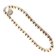 Load image into Gallery viewer, Pale Pink Baroque Pearl Necklace – Sterling Silver Bali Spacers