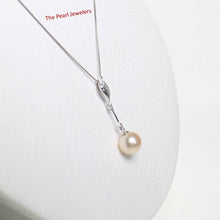 Load image into Gallery viewer, Peach Pearl Pendant – 14k White Gold Deco Bail