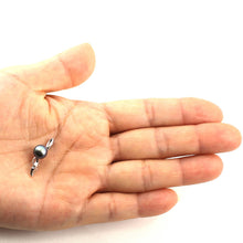 Load image into Gallery viewer, Peacock Pearl Pendant with Diamond – 14k White Gold Flowing Bail