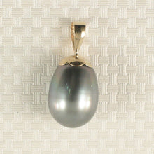 Load image into Gallery viewer, 14k Yellow Gold Flower-Bale Peacock Tahitian Pearl Pendant