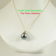 Load image into Gallery viewer, 14k Yellow Gold &amp; Diamond Natural Peacock Tahitian Pearl Pendant