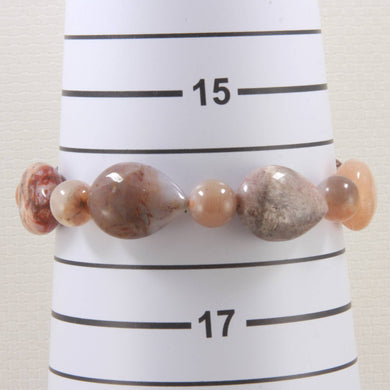Pear Shape Between 8mm Beads Multi-Color Agate Bracelet