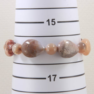Pear Shape Between 8mm Beads Multi-Color Agate Bracelet