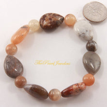 Load image into Gallery viewer, Pear Shape Between 8mm Beads Multi-Color Agate Bracelet
